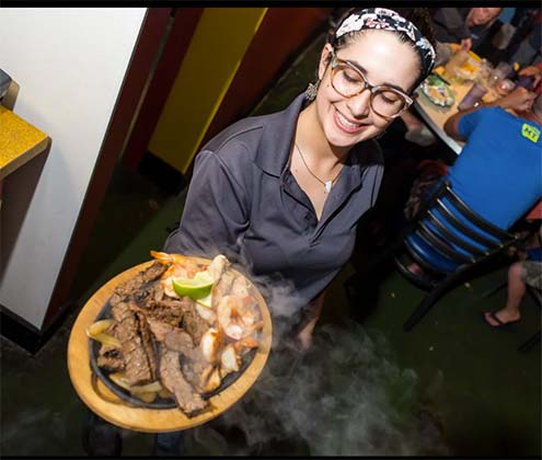 Fajitas at La Playa in Port Aransas
